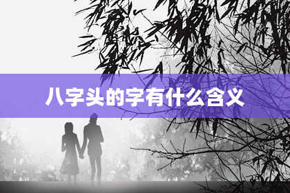 八字头的字有什么含义
