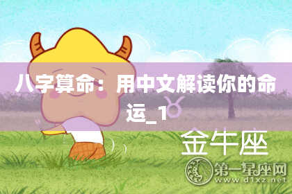 八字算命：用中文解读你的命运_1
