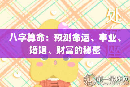 八字算命：预测命运、事业、婚姻、财富的秘密