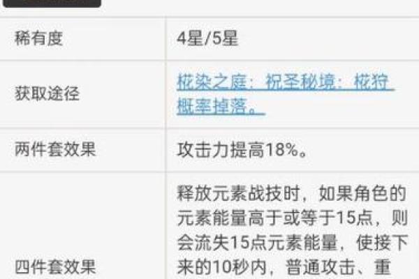 零命凌人：最佳圣遗物推荐与搭配攻略