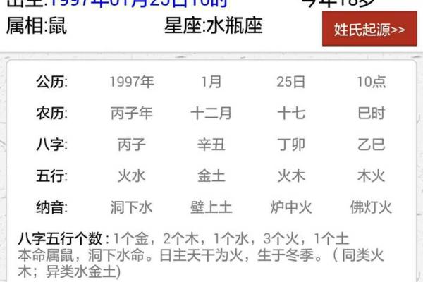 解读1994年8月5日出生者的五行命理与性格特点