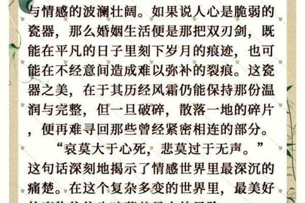 命与缘的交织，情感世界的深刻反思
